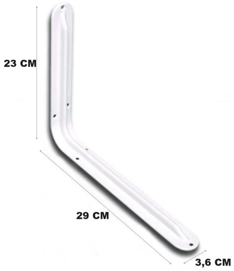 Beşel Raf Altı Konsol L Demi̇ri̇ Ayağı Beyaz 23 X 29 cm (2 Adet) + Vi̇daları  (BA305)