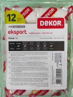 Dekor Eksport Parmak Rulo Yedek Ucu 10 Cm Yedeği̇ (12 Adet)
