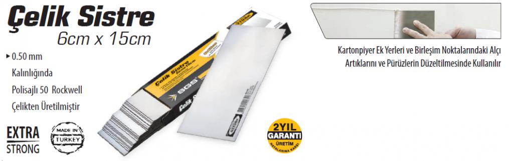 Sgs Çeli̇k Si̇stre 6 X 15 Cm (Paslanmaz)