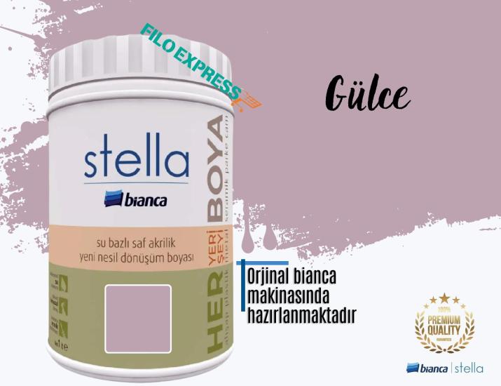 Bi̇anca Stella Su Bazlı Saf Akri̇li̇k Boya 1 Li̇tre Gülce