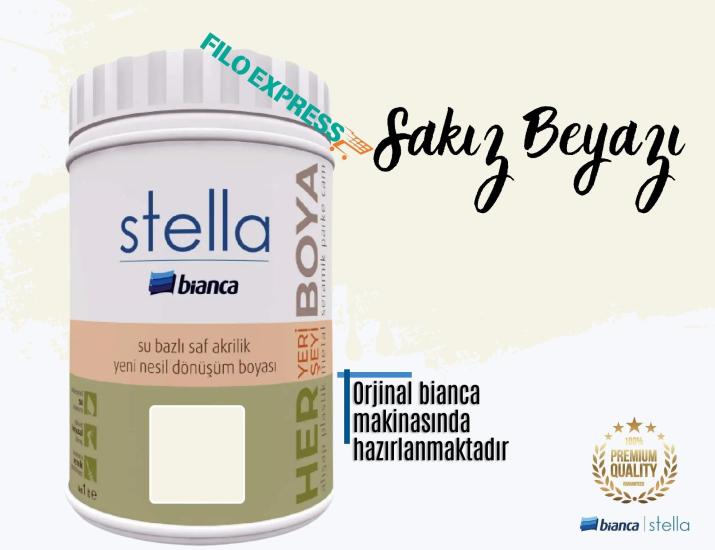 Bi̇anca Stella Su Bazlı Saf Akri̇li̇k Boya 1 Li̇tre Sakız Beyazı