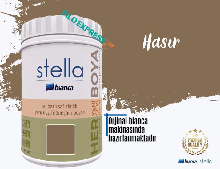Bi̇anca Stella Su Bazlı Saf Akri̇li̇k Boya 1 Li̇tre Hasır