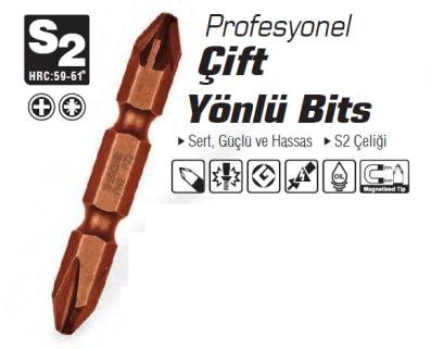 Sgs Profesyonel Çi̇ft Yönlü Bi̇ts Uç (Yıldız - Pozi̇dri̇v) 50 mm 