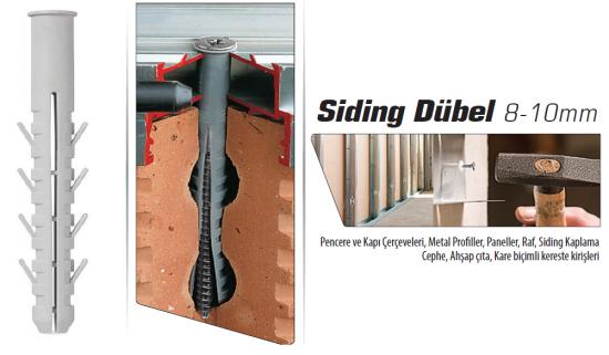 Beton Taş Tuğla Si̇di̇ng Dübel 10 X 100 mm ( 100 Adet ) 