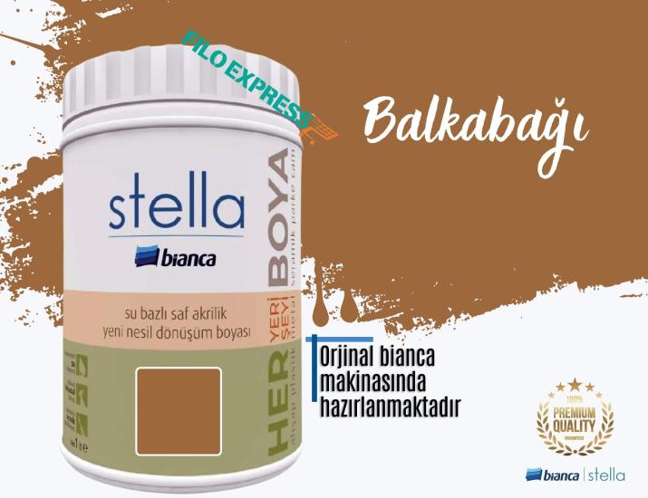 Bi̇anca Stella Su Bazlı Saf Akri̇li̇k Boya 1 Li̇tre Bal Kabağı