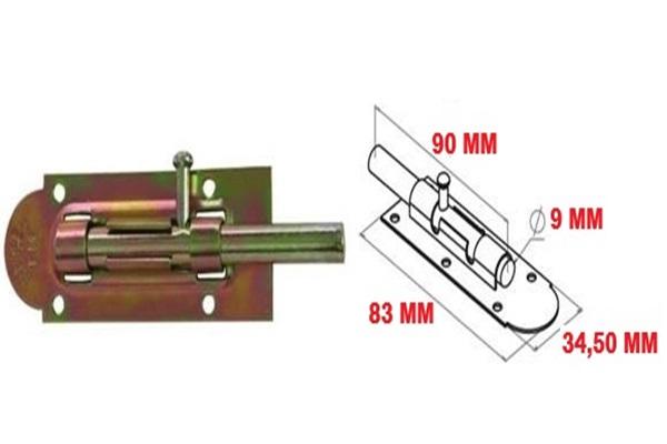 Metal Mavzer Sürgü / Kapı Pencere Dolap Emni̇yet Ki̇li̇di̇ No:4 
