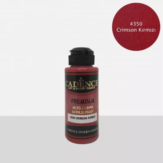 Cadence Premium Akri̇li̇k Boya - Crimson Kırmızı 120 ml 
