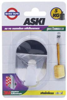 Boss Tape 3m Paslanmaz Inox Büyük Boy Askı Tekli̇ 5 kg Taşı 