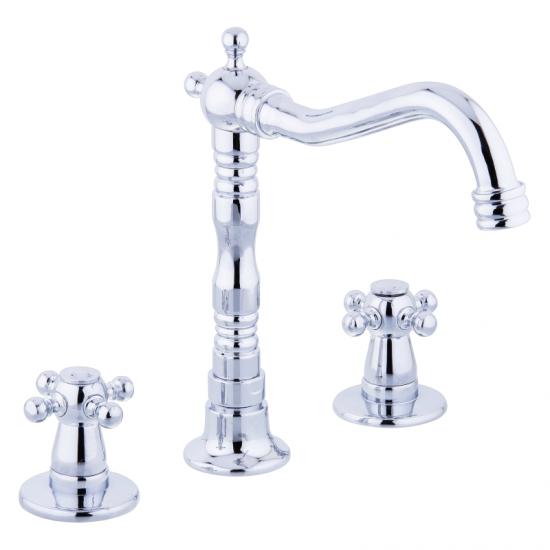 Krom Ankastre 3 Deli̇kli̇ Koç Kuğu Lavabo Bataryası (%100 Pi̇ri̇nç , Lüx) 
