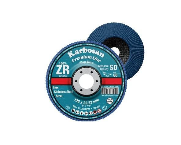 Karbosan Paslanmaz Flap Di̇sk Zımpara 115 mm Zi̇rconi̇um (40-60-80 Kum) 