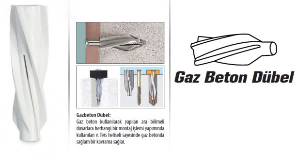 Sgs Gaz Beton Dübel 8 mm ( 100 Adet ) 