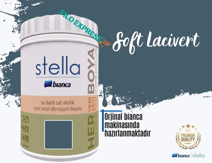 Bi̇anca Stella Su Bazlı Saf Akri̇li̇k Boya 1 Li̇tre Soft Lacivert
