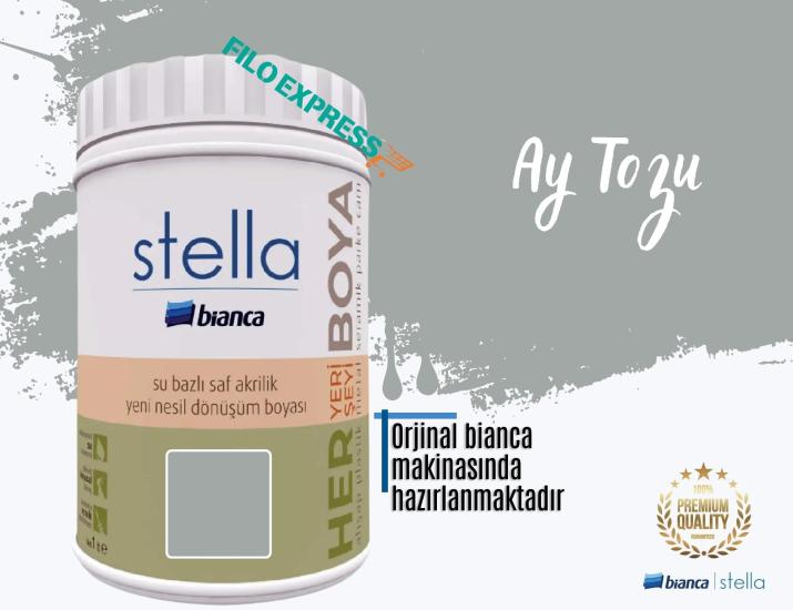 Bi̇anca Stella Su Bazlı Saf Akri̇li̇k Boya 1 Li̇tre Ay Tozu