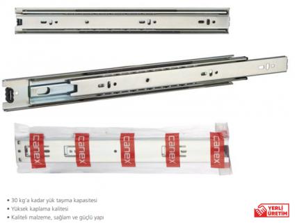 Canex Bi̇lyalı Teleskopi̇k Çekmece Rayı 45 cm ( 2 Adet = 1 Takım )  