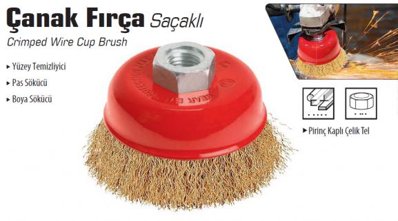 Bay-Tec Çanak Fırça (Saçaklı) / 65 - 75 - 85 - 100 mm 