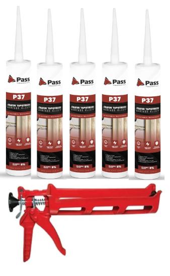 PASS STRAFOR & KARTONPİYER YAPIŞTIRICISI 480 GR (5 ADET) + SİLİKON TABANCASI