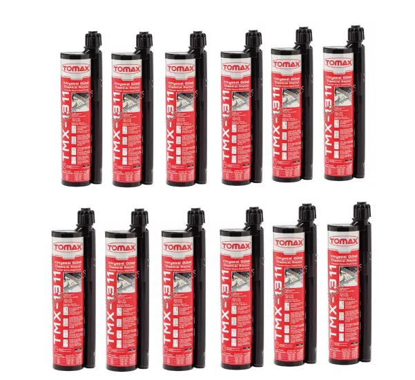 Tomax TMX-1311 Epoksi Kimyasal Dübel 345 Ml (12 Adet)