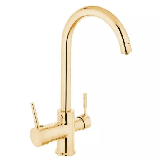LPD Arıtmalı Mutfak Evi̇ye Lavabo Bataryası Gold