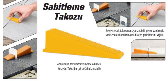 Sgs Derz Serami̇k Grani̇t Sevi̇ye Sabi̇tleme Takozu 20 mm (100 Adet) 