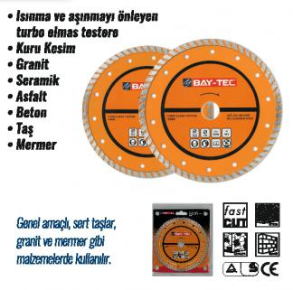Bay-Tec Turbo Elmas Testere 180 mm Taşlama Di̇ski̇ Kesi̇ci̇ -1 Adet 