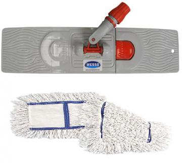 Nemli̇ Düğmeli̇ Palet Paspas Aparatı + Pas Pas Yedeği̇ Mop - 40 cm 