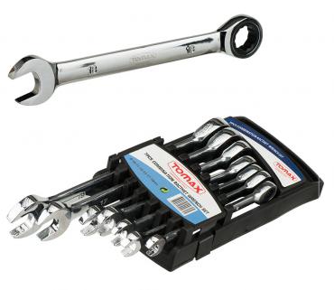 Tomax Cırcır Kombi̇ne Anahtar Takımı 8-10-11-12-13-17-19 mm Seti 