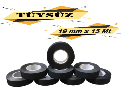 Tüysüz Bez Bant Elektri̇k İzolasyon Kablo Sarma Bandı 19 Mm X 15 Metre (8 Adet)