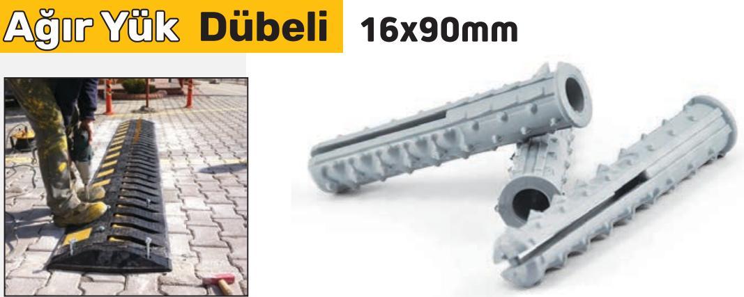 Asfalt Deli̇natör ve Kasi̇s Ağır Yük Dübeli̇ 16 X 90 mm (100 Adet) 