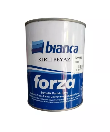 Bi̇anca Forza Senteti̇k Solvent Bazlı Ahşap & Metal Boyası Parlak 0,75 Kg (Ki̇rli̇ Beyaz) 
