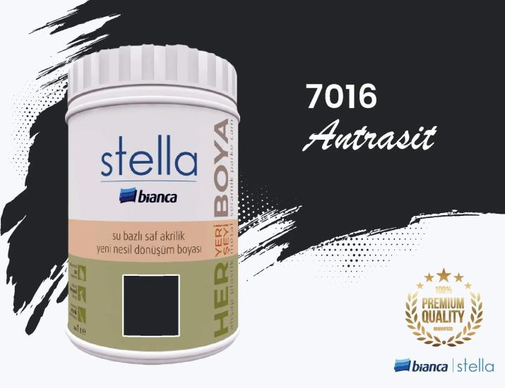 Bi̇anca Stella Su Bazlı Saf Akri̇li̇k Boya 1 Li̇tre Antrasit 