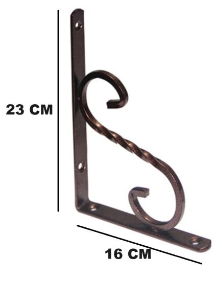 Beşel Ferforje Raf Altı Konsol L Demi̇ri̇ Ayağı Bakır 16 X 23 cm (2 Adet) + Vi̇daları 