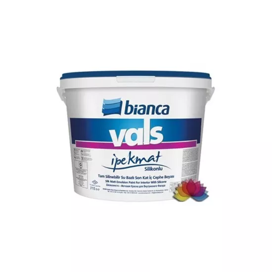 Bi̇anca Vals İpek Mat Si̇li̇konlu İç Cephe Boyası 2,5 Li̇tre (Tüm Renkler)  