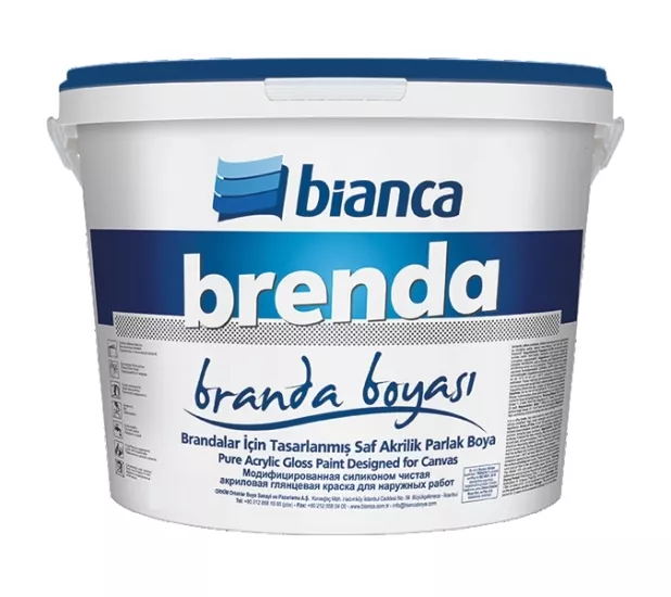 Bianca Brenda Branda Boyası 2.5 LT - Brandalar için tasarlanmış su bazlı saf akrilik parlak boya