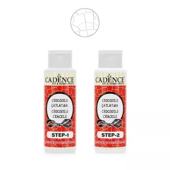 Cadence Boya Crocodi̇le Çatlatma C1016 Beyaz 70+70 ml 