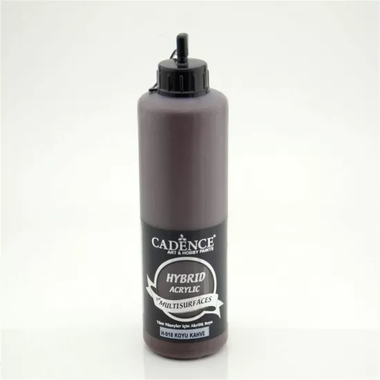 Cadence Multi̇surface Hybri̇d Akri̇li̇k Boya - 018 Koyu Kahve 500 ml 