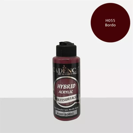 Cadence Multi̇surface Hybri̇d Akri̇li̇k Boya -Bordo 120 ml 