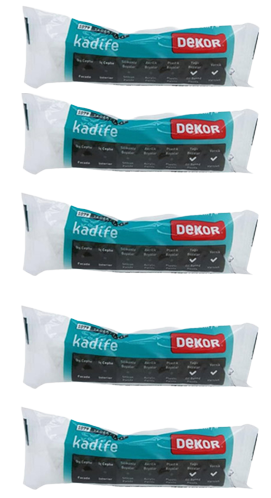 Dekor Kadi̇fe Parmak Rulo Yedeği̇ 10 Cm (5 Adet) Verni̇k ve Hobi̇ Boyaları İçi̇n Uygun 