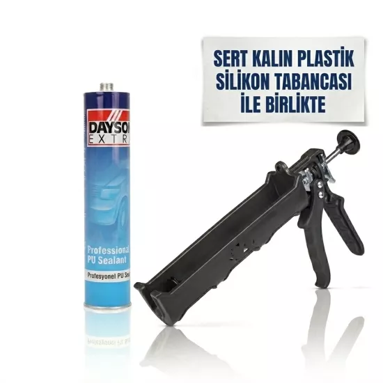 Dayson Poliüretan Mastik Extra Siyah 280 ml  + Sert Kalın Plastik Tabancası