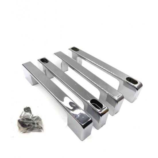 Krom Duşakabi̇n Kulp Seti̇ 2 İç 2 Diş Çi̇ft Kapak Kulbu Sert Plasti̇k 