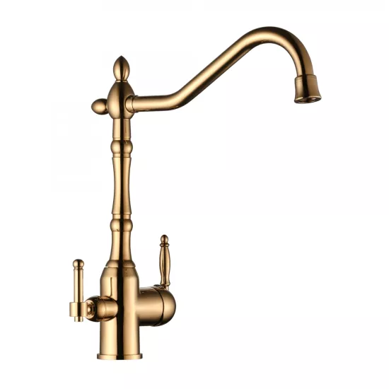 LPD Se Borulu Arıtmalı Mutfak Evi̇ye Lavabo Bataryası Gold