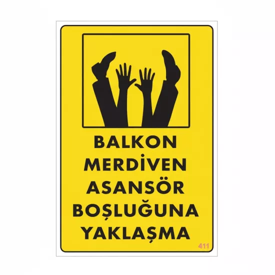 Pvc İnşaat İkaz İş Güvenli̇ği̇ Levhası 25 cm X 35 cm 