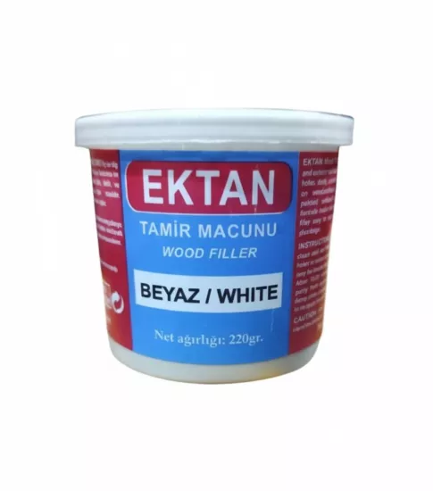 Masif ve Kaplama Mobilya Ahşap Dolgu Tamir Macunu (Beyaz Renk) 200 Gr