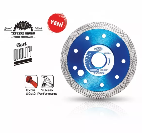Tomax Çapraz Di̇şli̇ Hassas Kesi̇m Serami̇k Grani̇t Testere 115 X 1.3 mm 