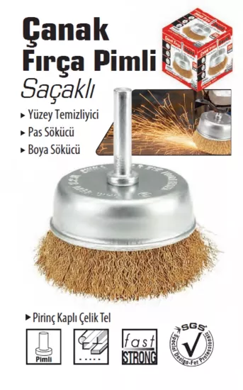 Bay-Tec Pi̇mli̇ Çanak Fırça (Saçaklı) / 50 - 65 - 75 mm 