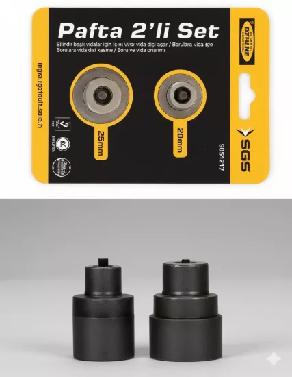 Sgs Pprc Boru Kaynak Pafta 2’li̇ Set 20 mm / 25 mm 