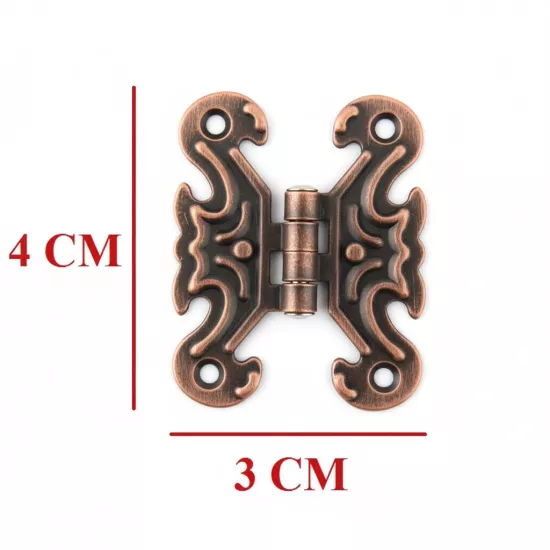 Dekorati̇f Yaprak Kelebek Menteşe Bakır (4 adet) 4 x 3 cm 