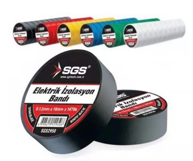 Sgs Elektri̇k İzolasyon Bandı Mavi̇ Renk (10 Adet) 