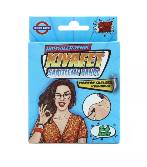 Bosstape Hi̇poalerjeni̇k Kıyafet Sabi̇tleme ve Vücut Bandı 24 Adet 