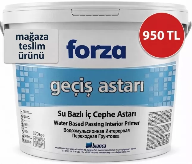 Bi̇anca Forza Su Bazlı İç Cephe Duvar Dönüşüm Geçi̇ş Astarı 10 Kg (Beyaz) 