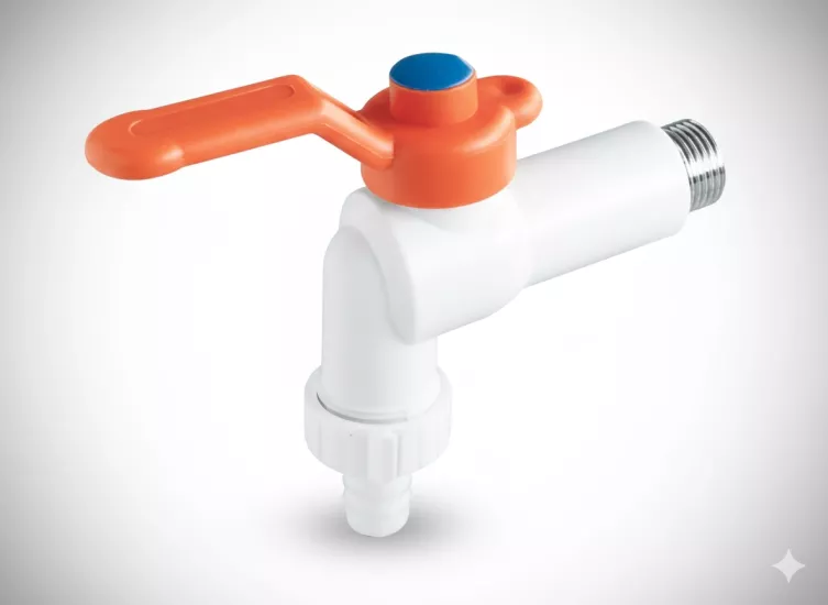 Plasti̇k Rakorlu Küresel Bahçe Vana Musluğu 1/2’’ (Yarım Parmak) 